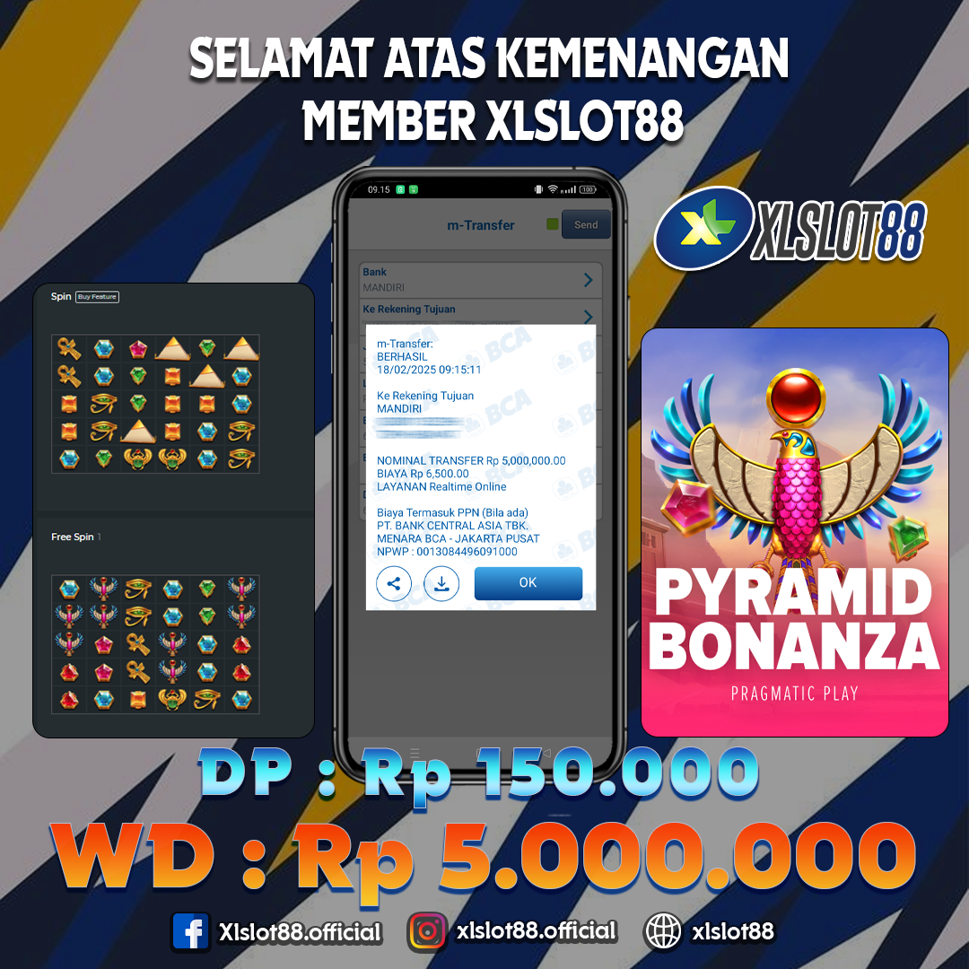 SELAMAT ATAS KEMENANGAN MEMBER XLSLOT88