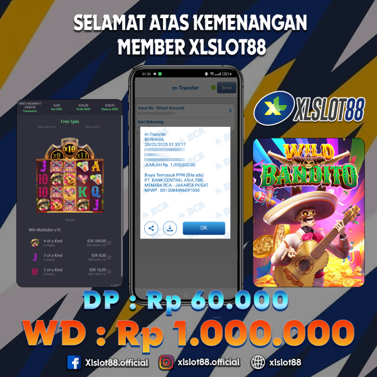 SELAMAT ATAS KEMENANGAN MEMBER XLSLOT88