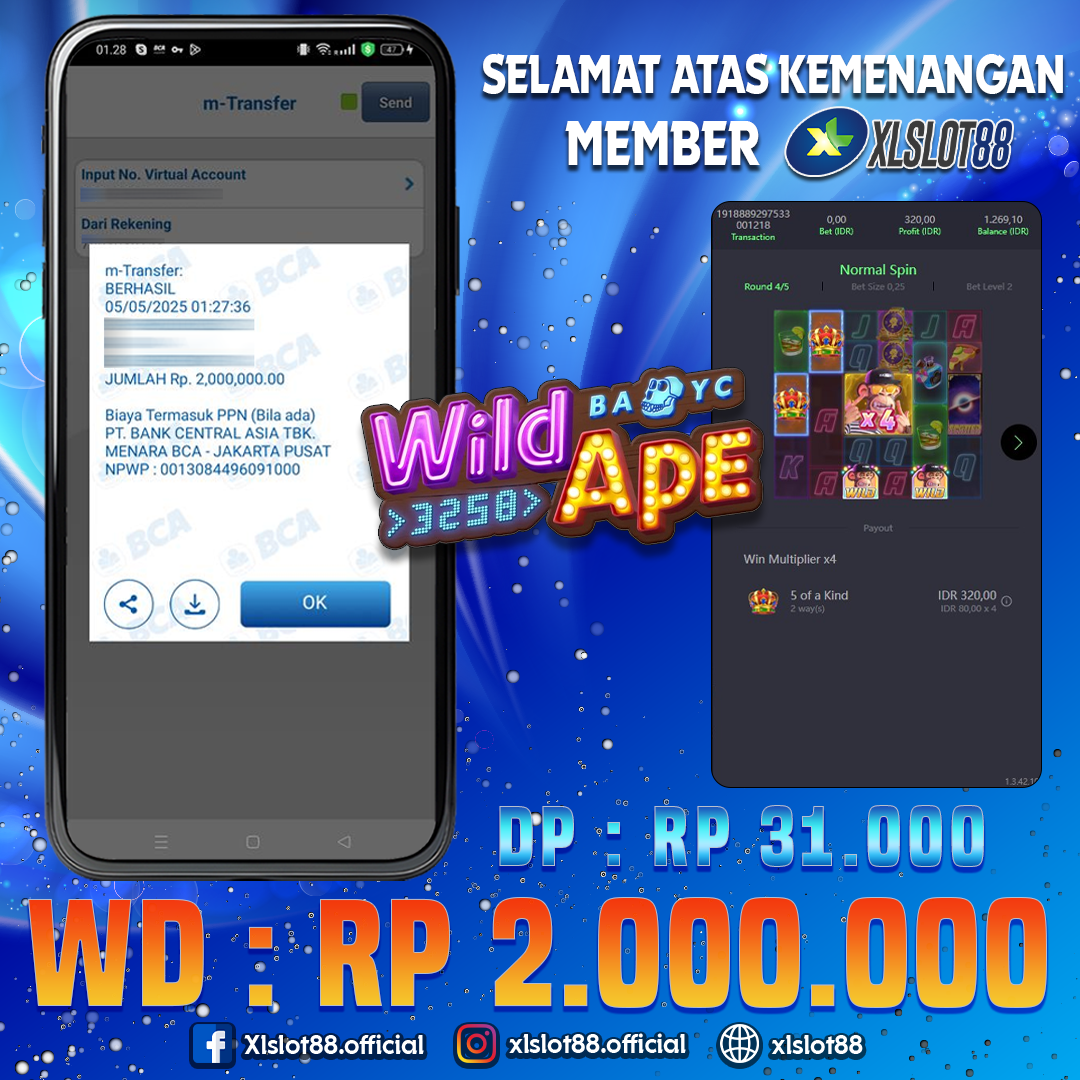 SELAMAT ATAS KEMENANGAN MEMBER XLSLOT88