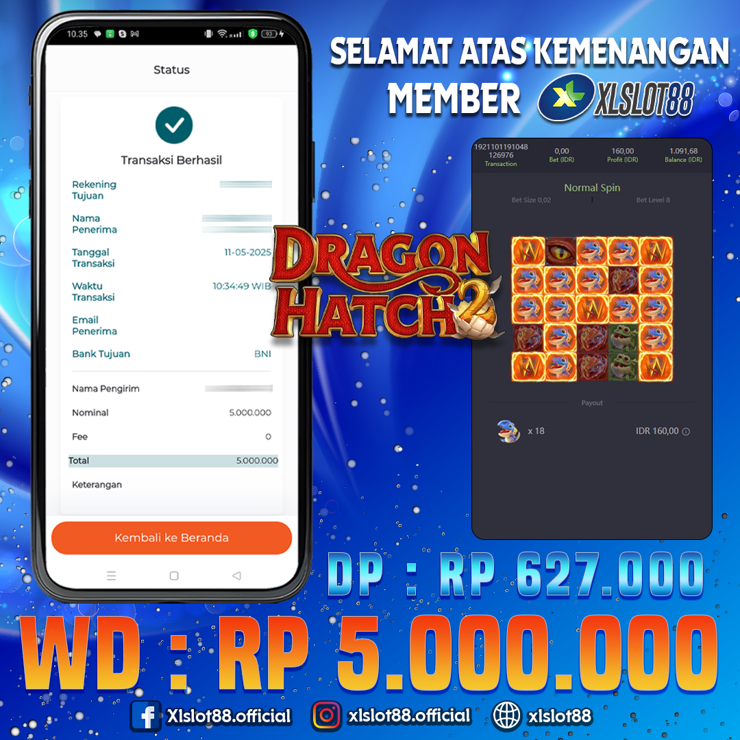 SELAMAT ATAS KEMENANGAN MEMBER XLSLOT88