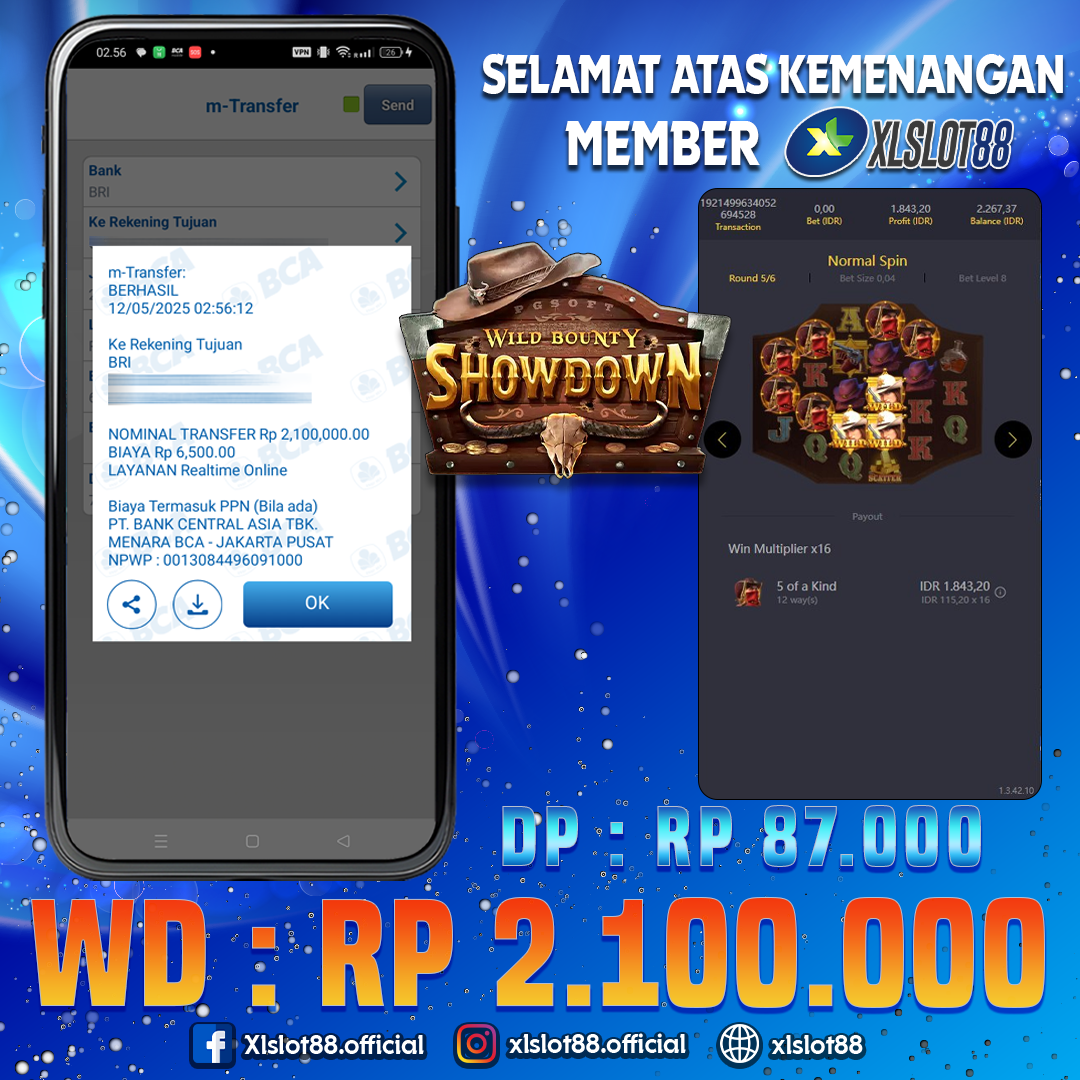 SELAMAT ATAS KEMENANGAN MEMBER XLSLOT88