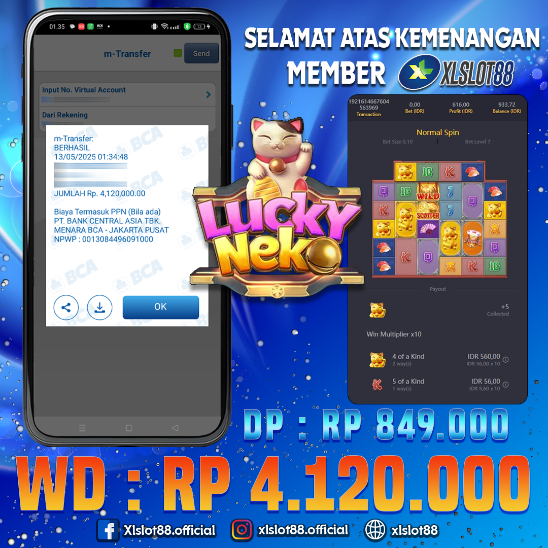 SELAMAT ATAS KEMENANGAN MEMBER XLSLOT88
