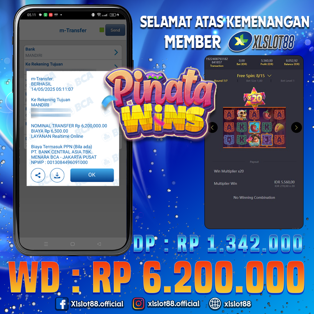 SELAMAT ATAS KEMENANGAN MEMBER XLSLOT88