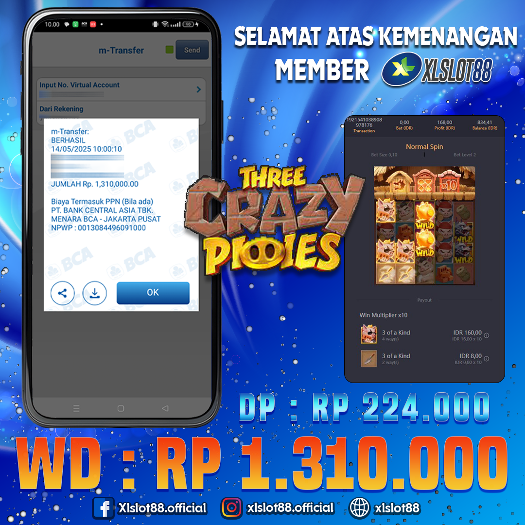SELAMAT ATAS KEMENANGAN MEMBER XLXSLOT88