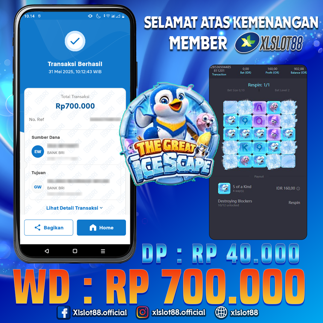 SELAMAT ATAS KEMENANGAN MEMBER XLSLOT88