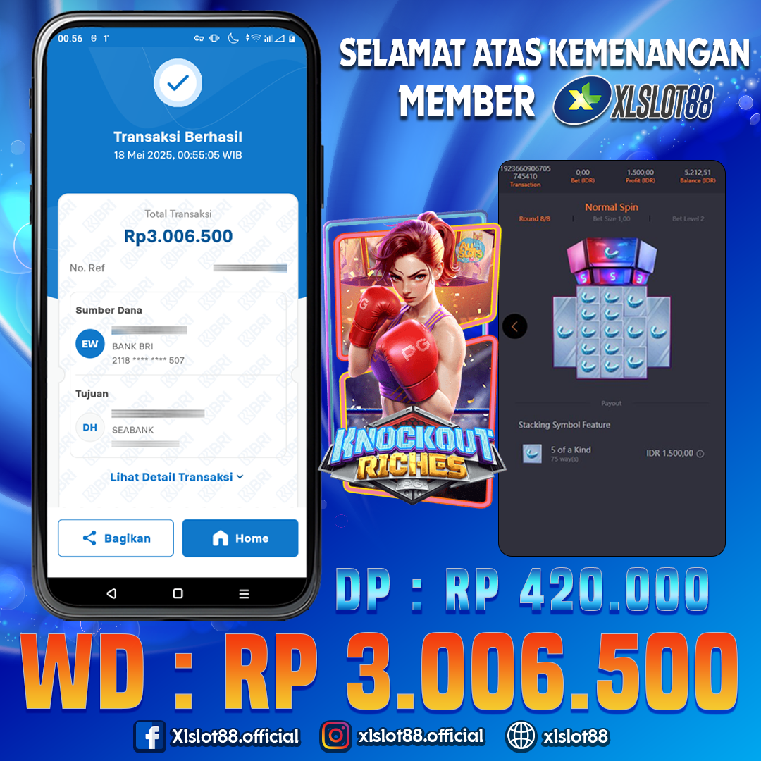 SELAMAT ATAS KEMENANGAN MEMBER XLSLOT88