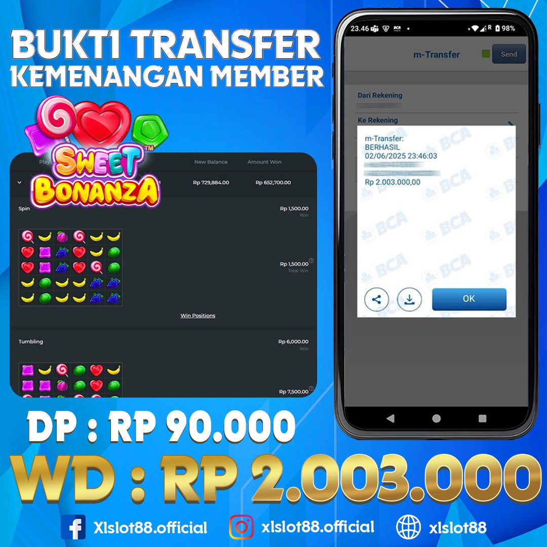 SELAMAT ATAS KEMENANGAN MEMBER XLSLOT88