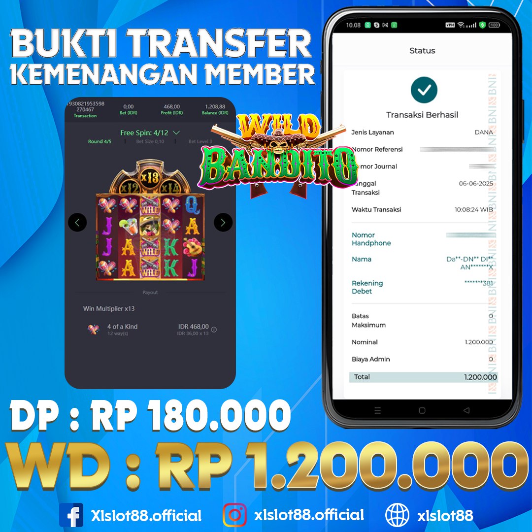 SELAMAT ATAS KEMENANGAN MEMBER XLSLOT88