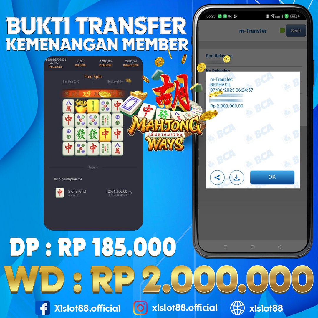 SELAMAT ATAS KEMENANGAN MEMBER XLSLOT88