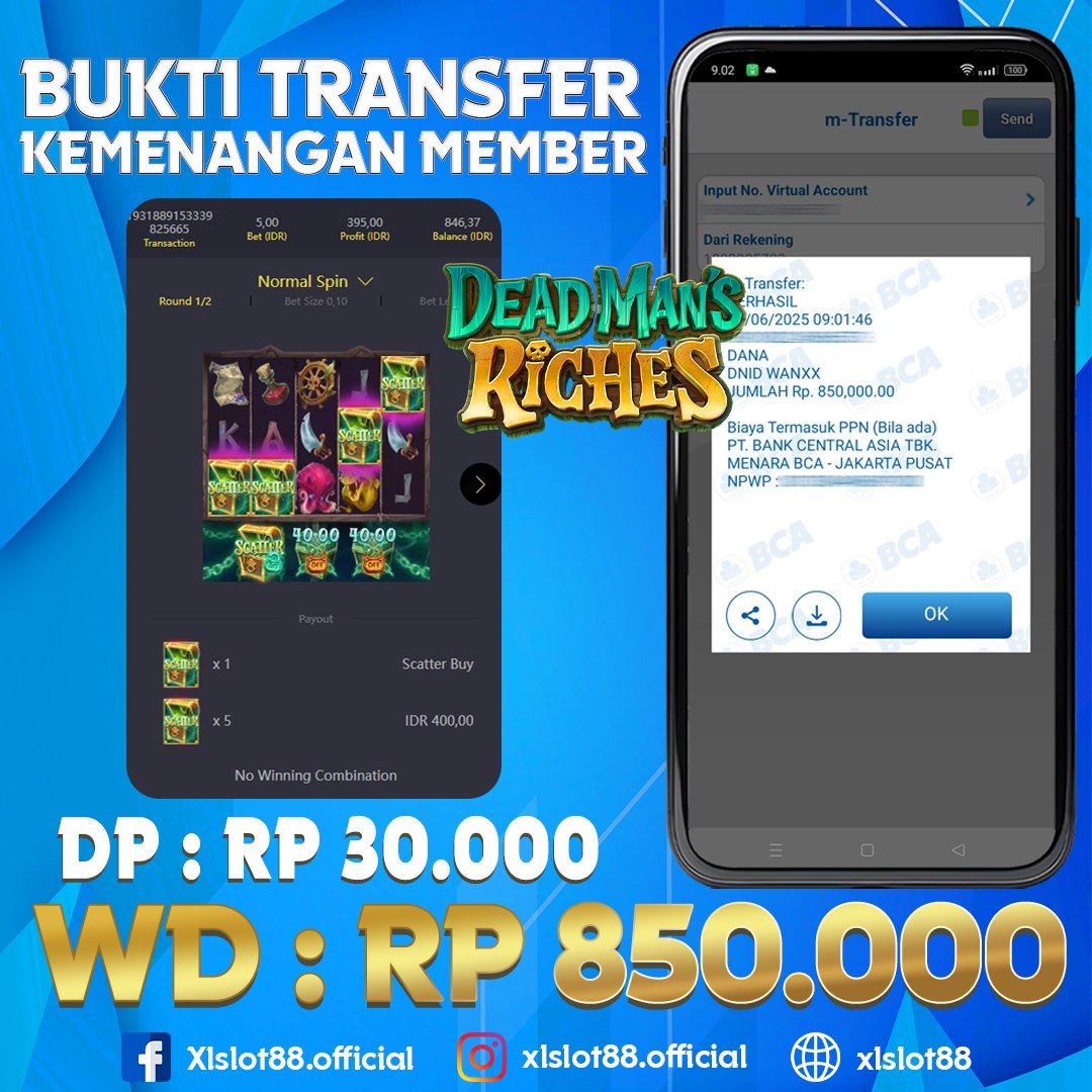 SELAMAT ATAS KEMENANGAN MEMBER XLSLOT88